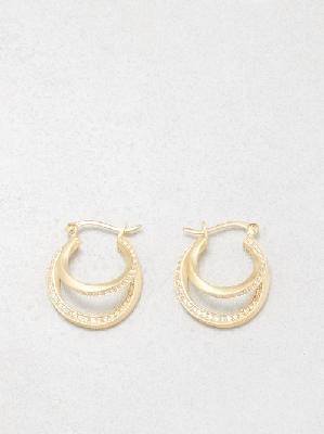 Completedworks - Suburbs Topaz & 18kt Gold-vermeil Hoop Earrings - Womens - Gold - ONE SIZE