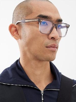 Cutler And Gross - 1387 Square Acetate Glasses - Mens - Light Grey - ONE SIZE