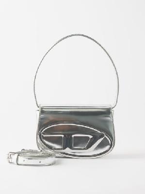Diesel - 1dr Metallic-leather Shoulder Bag - Womens - Silver - ONE SIZE