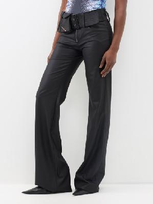 Diesel - P-frelana Belt-pouch Canvas Trousers - Womens - Black - 36 IT