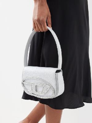 Diesel - 1dr Glitter Faux-leather Shoulder Bag - Womens - Silver - ONE SIZE
