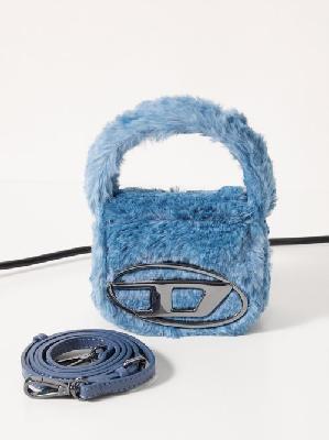 Diesel - 1dr Xs Faux-shearling Handbag - Womens - Blue - ONE SIZE