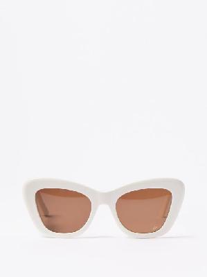 Dior - Diorbobby B1u Cat-eye Acetate Sunglasses - Womens - Ivory - ONE SIZE