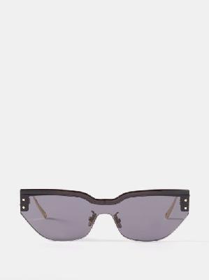 Dior - Diorclub M3u Cat-eye Acetate Sunglasses - Womens - Black Grey - ONE SIZE