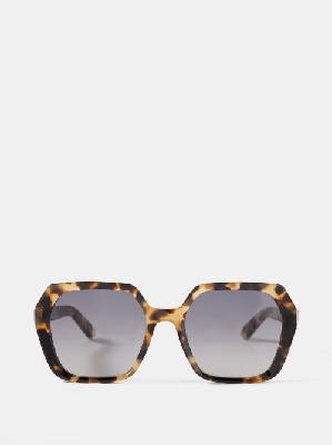 Dior - Diormidnight S2f Square Acetate Sunglasses - Womens - Tortoiseshell - ONE SIZE