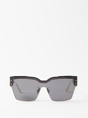 Dior - Diorclub M4u Shield Sunglasses - Womens - Black Grey - ONE SIZE