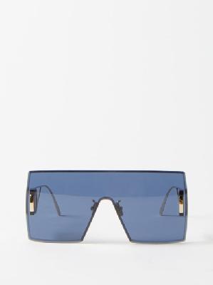 Dior - 30montaigne M1u Shield Sunglasses - Womens - Blue Gold - ONE SIZE