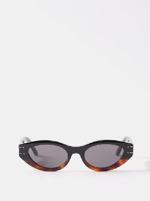 Dior - Diorsignature B51 Cat-eye Acetate Sunglasses - Womens - Black Multi - ONE SIZE