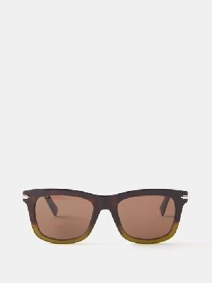 Dior - Diorblacksuit S11i D-frame Acetate Sunglasses - Mens - Dark Brown - ONE SIZE