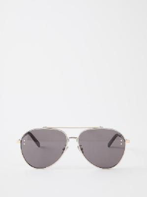 Dior - Cd Diamond A1u Aviator Metal Sunglasses - Mens - Silver Multi - ONE SIZE