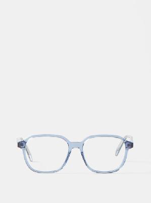 Dior - Indior O S3i D-frame Acetate Glasses - Mens - Blue - ONE SIZE