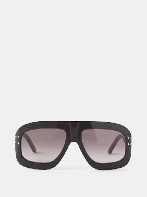 Dior - Diorsignature M1u Oversized Acetate Sunglasses - Womens - Black Grey - ONE SIZE