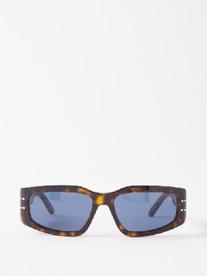 Dior - Diorsignature S9u Tortoiseshell-acetate Sunglasses - Womens - Black Brown Multi - ONE SIZE