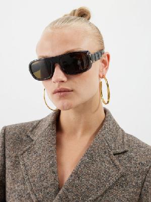 Dior - Lady 95.22 S1i Tortoiseshell-acetate Sunglasses - Womens - Green Brown - ONE SIZE