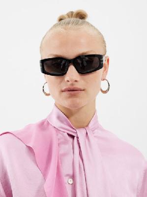 Dior - Diorsignature S9u Acetate Sunglasses - Womens - Black Grey - ONE SIZE