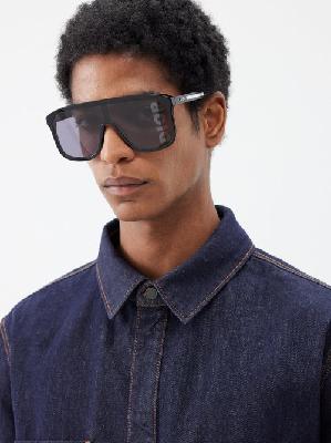Dior - Diorfast M1i Shield-lens Acetate Sunglasses - Mens - Black - ONE SIZE