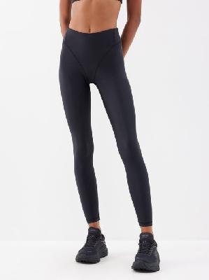 District Vision - Waist-pocket Recycled Technical Leggings - Womens - Black - L