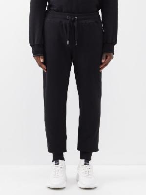 Dolce & Gabbana - Logo-plaque Cotton-jersey Track Pants - Mens - Black - 48 EU/IT