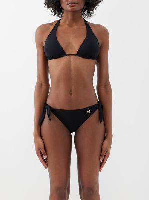 Dolce & Gabbana - Halterneck Triangle Bikini Top - Womens - Black - 2