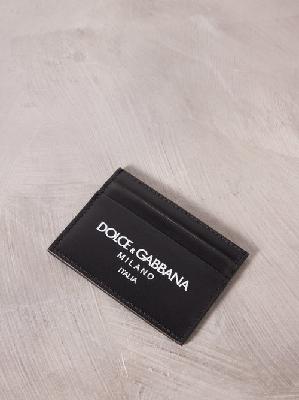 Dolce & Gabbana - Logo-print Leather Cardholder - Mens - Black - ONE SIZE