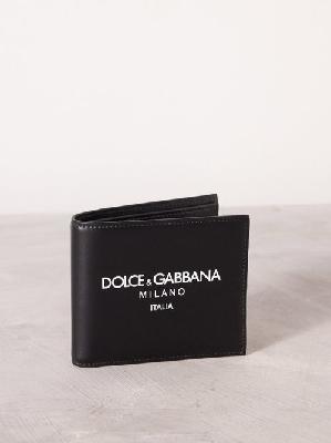 Dolce & Gabbana - Logo-print Leather Bi-fold Wallet - Mens - Black - ONE SIZE