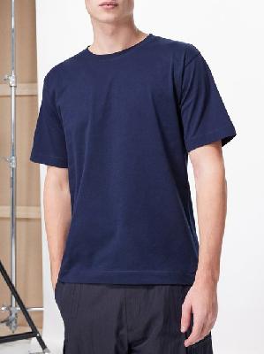 Dries Van Noten - Hertz Organic-cotton T-shirt - Mens - Navy - L