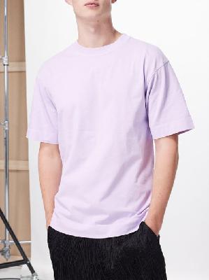 Dries Van Noten - Heli Cotton-jersey T-shirt - Mens - Purple - L
