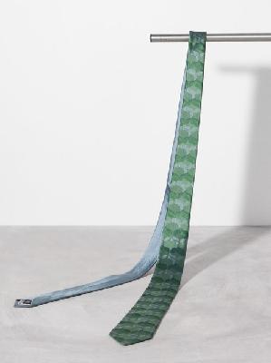 Dries Van Noten - Wallpaper-jacquard Silk Tie - Mens - Green Print - ONE SIZE