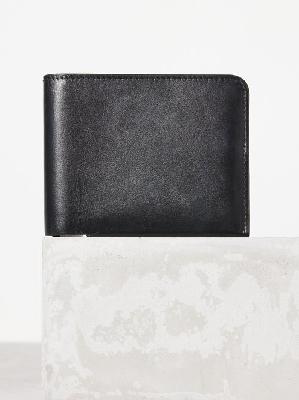 Dries Van Noten - Leather Bi-fold Wallet - Mens - Black - ONE SIZE