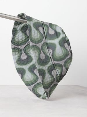 Dries Van Noten - Wave-print Canvas Bucket Hat - Mens - Green Print - L