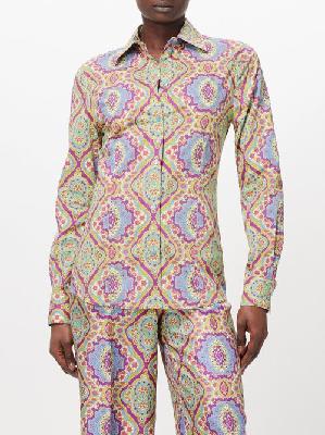 Etro - Paisley-print Cotton-blend Shirt - Womens - Multi - 36 IT