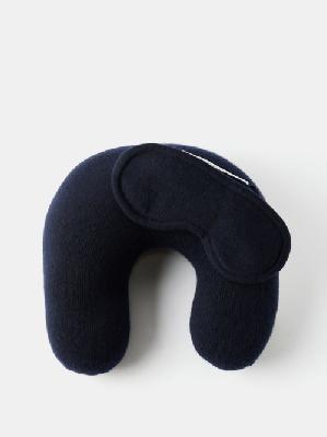 Extreme Cashmere - Stretch-cashmere Pillow And Eye Mask Set - Womens - Navy - ONE SIZE