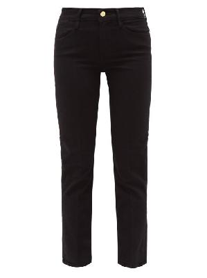 Frame - Le High High-rise Cropped Straight-leg Jeans - Womens - Black - 23