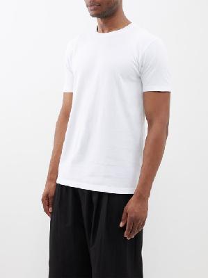 Frame - Logo-embroidered Cotton-jersey T-shirt - Mens - White - L