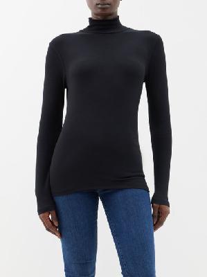 Frame - High-neck Modal-blend Sweater - Womens - Black - L