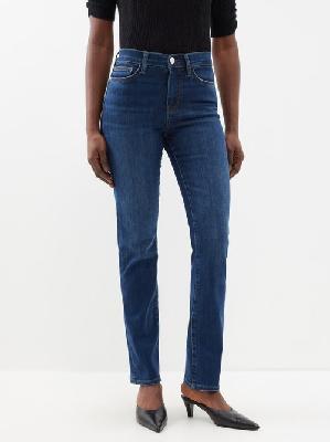 Frame - Le High Straight-leg Jeans - Womens - Dark Blue - 23
