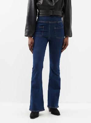 Frame - The Bardot Jetset Organic Cotton-blend Jeans - Womens - Dark Blue - 1
