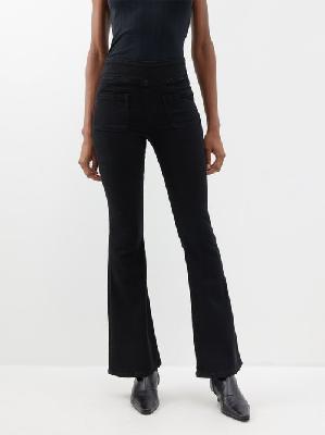 Frame - The Bardot Jetset Cotton-blend Jeans - Womens - Black - 0