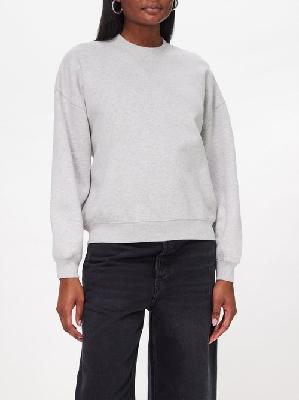 Frame - Dropped-shoulder Cotton-blend Jersey Sweatshirt - Womens - Heather Grey - L