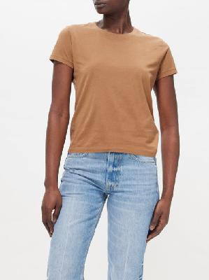 Frame - Modal-blend Jersey T-shirt - Womens - Tobacco - L