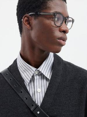 Garrett Leight - Ace Ii Square Acetate Glasses - Mens - Black - ONE SIZE