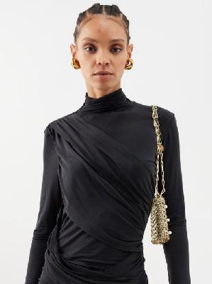 Gauge81 - Kores Draped Jersey Mini Dress - Womens - Black - 36 FR