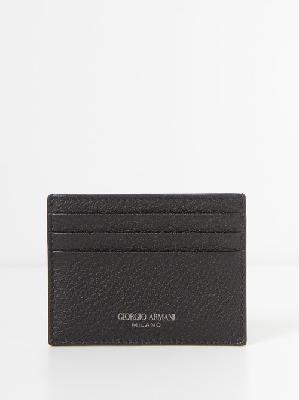 Giorgio Armani - Grained-leather Cardholder - Mens - Black - ONE SIZE