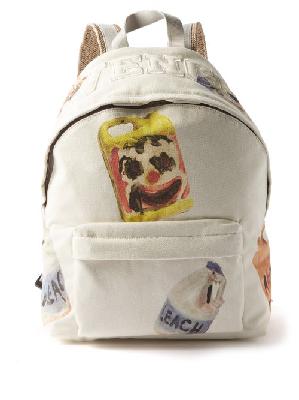 Givenchy - X Josh Smith Essential U Printed Cotton Backpack - Mens - Ivory