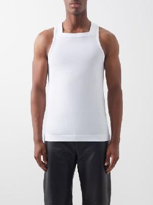 Givenchy - Square-neck Cotton-jersey Tank Top - Mens - White