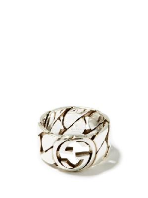 Gucci - GG-logo Sterling-silver Chain Ring - Mens - Silver - 18