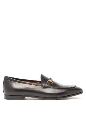 Gucci - Jordaan Horsebit Leather Loafers - Womens - Black - 34 EU/IT