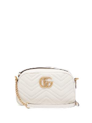 Gucci - GG Marmont Small Quilted-leather Cross-body Bag - Womens - White - ONE SIZE