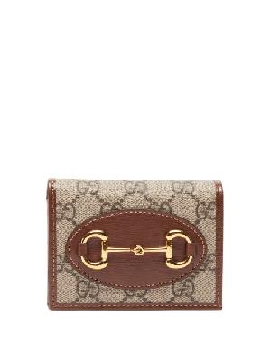 Gucci - 1955 Horsebit Gg-canvas And Leather Wallet - Womens - Beige Multi - ONE SIZE