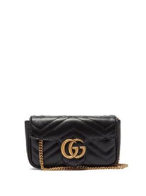 Gucci - GG Marmont Super Mini Leather Cross-body Bag - Womens - Black - ONE SIZE